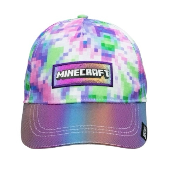 Justice And Minecraft Collaboration Pixel Multi Color Baseball Style Hat - Picture 4 of 9